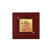 DIVINITI Lord Hanuman 24K Gold Plated MDF Photo Frame|Premium Religious Table Top Frame for Home, Office & Prayer Room|Luxury Spiritual Gift Item for Housewarming, Festive Gifting|10 x 10 CM