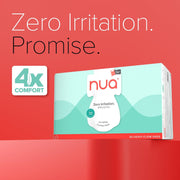 Nua Complete Comfort Sanitary Pads - Designed for Sensitive Skin | Pack of 50 pads for Heavy flow, with Disposal covers | Zero Irritation | Comfortable All-Day Protection | Ultra-Thin | Super Absorbent | No rashes | 50% Wider Back | 100% Toxic-Free, Dermatologically Tested