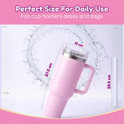 Toy Imagine Stainless Steel Insulated Tumbler with Handle, Lid & Straw | Hot & Cold Large Travel Mug Water Cup for Gym, Office & Outdoor Use | Leakproof | 1200 ml(Pink)
