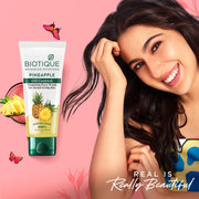 Biotique Pineapple Oil Control Foaming Face Wash | Hydrates dry skin | Eliminates Excess Oil | Evens Skin Tone | 100% Botanical Extracts | Suitable for All Skin Types | 150ml