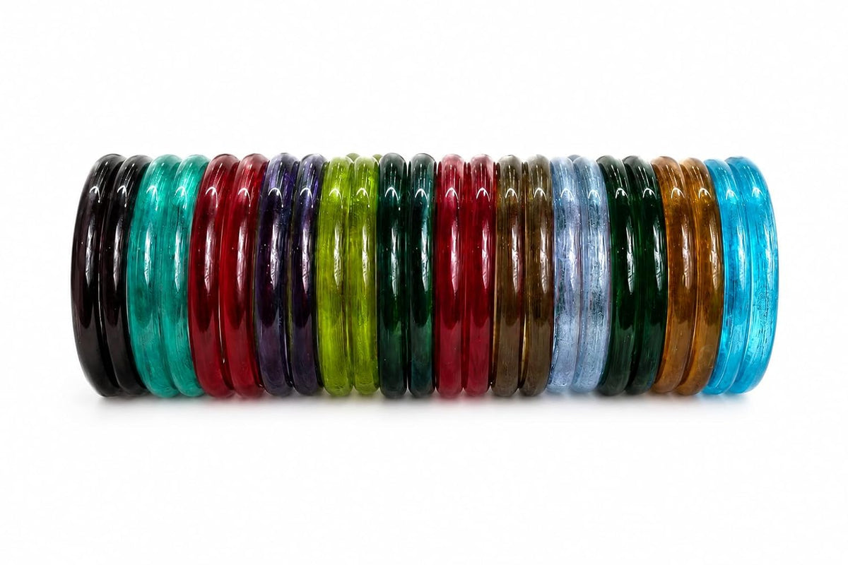 NMII Glass with Simple Or Attractive with Glossy Finished Kada Set For Women and Girls