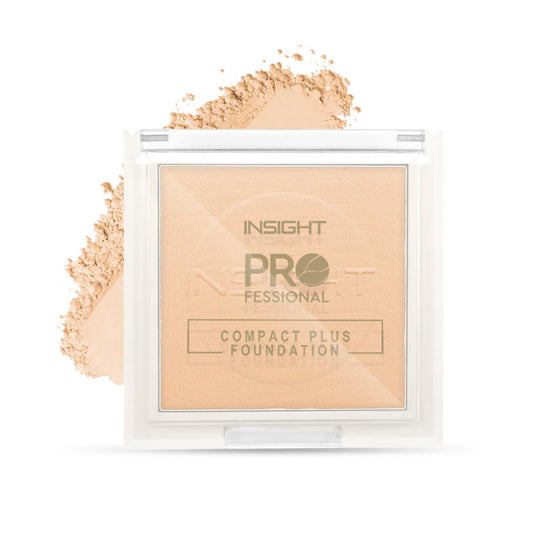 INSIGHT Professional Compact Plus Foundation 15g – Shade MNY18 | Creamy Pressed Powder Base with Flawless Coverage, Long Lasting & Smooth Finish
