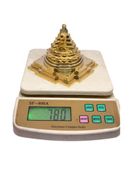 RUDRADIVINE Brass Maha Meru Shri Yantra 4 Inch Solid 3D with Accurate Laser Cutting for Wealth & Luck
