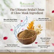 IndianJadiBooti Pure Khus Root Powder (Vetiver) for Glowing Skin, Acne Control, Prickly Heat Relief & DIY Ubtan - Raw Herbal Face Pack & Skin Treatment Mask (250 Grams)