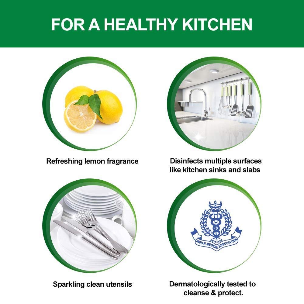 Dettol Kitchen Dish and Slab Gel Lemon Fresh - 750 ml (Pack of 2)