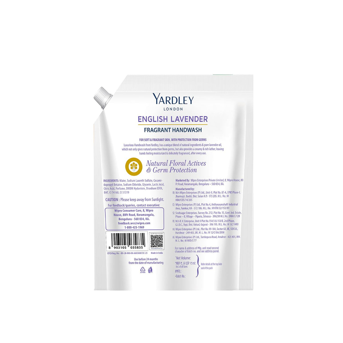Yardley London English Lavender Fragrant Handwash 2L
