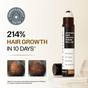 Bare Anatomy Anti Dandruff Shampoo & Advanced Hair Growth Serum Roll On Combo | Redensyl, Anagain, Salicylic Acid & Biotin | 250ml + 25ml