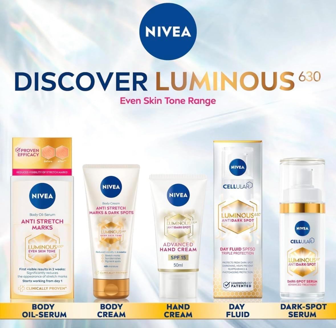 Nivea Extra Bright Repair Protect Body Serum 320ml Vitamin C Body Lotion with SPF 50 for Brightening Skin Tone Even Skin Hydration Sun Protection Daily Use for All Skin Types