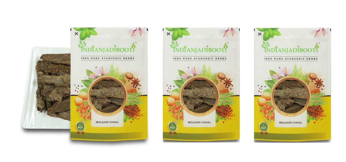 IndianJadiBooti Molsari Chaal (Mimusops elengi) | Bakul bark | Helps Support Skin Health, Digestion & Oral Hygiene | 3 Packs of 900 Grams