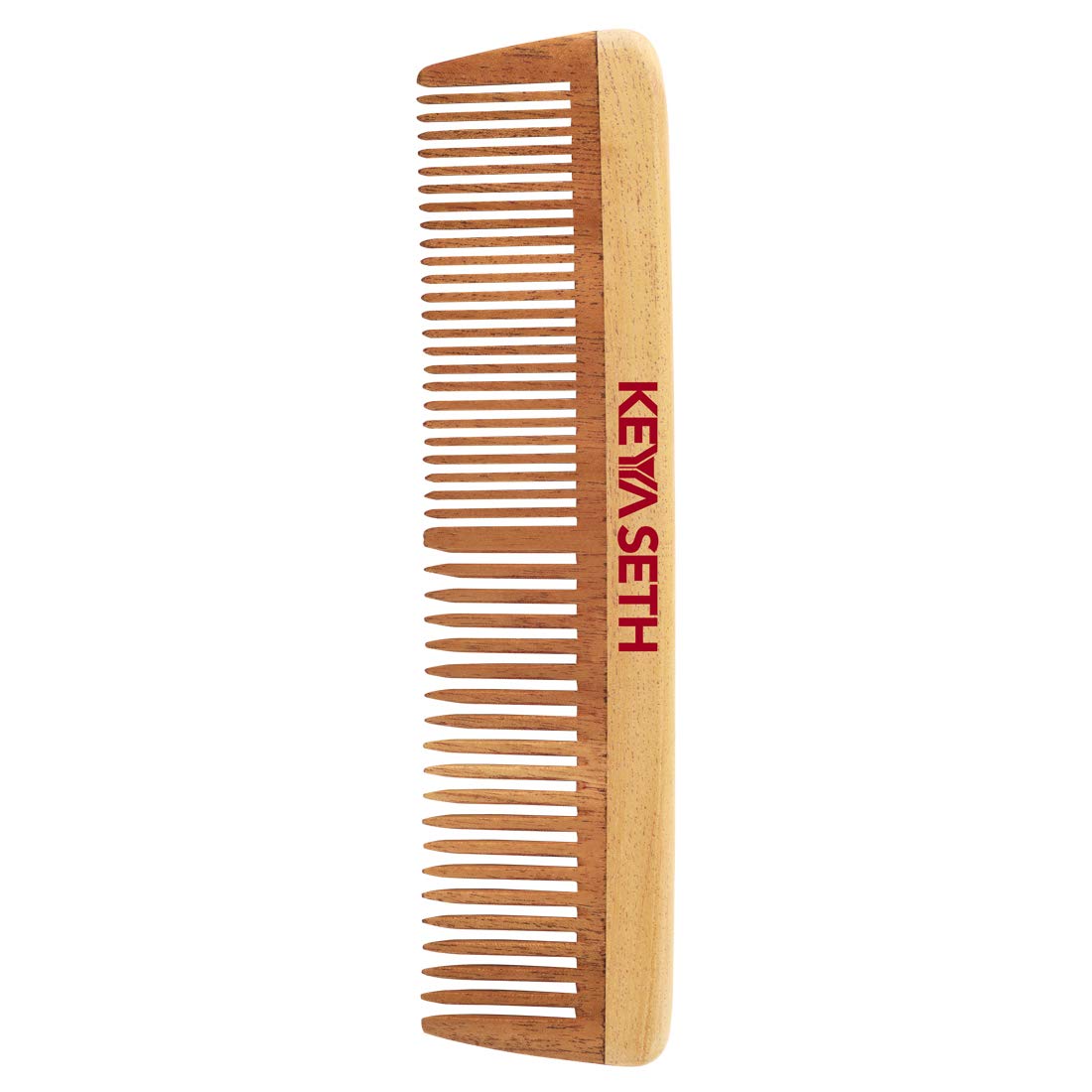 Keya Seth Aromatherapy, Organic Neem Wooden Comb II Massages Scalp, Stimulates Hair Growth, Removes Dandruff
