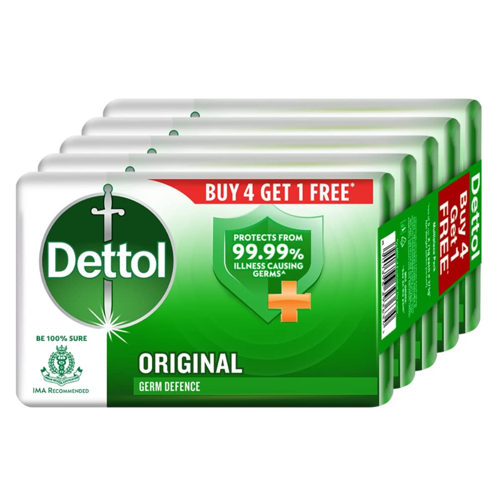 Dettol Original Germ Protection Bathing Soap Bar - 75g each), Combo Offer on Bath Soap