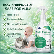 Astro Plus+ Multi Purpose Cleaner 250 ml | Powerful Degreasing Spray for Kitchen, Bathroom, Glass & Car | Tough on Grease, Oil & Dust | Eco Friendly All Surface Cleaner