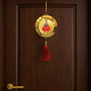 Diviniti 24K Gold Plated Khatu Shyam Ji Double Sided Hanging with Sacred Mantra for Home Entrance Door, Vastu Spiritual Decor, Religious Hanging, Positive Energy & Protection Gift