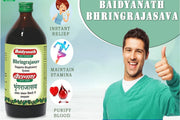 Baidyanath Asli Ayurved Bhringrajasava 450 ml (Pack of 8) Ayurvedic Hair Care Syrup for Healthy Hair and Scalp