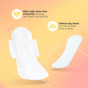 Nua Teen Comfort Sanitary Pads for Teens | Sanitary Pads and Panty Liners | Zero Irritation Promise | 4x Comfort | 100% Toxic-free | Starter Pack for Teens | 14 Count (12 Pads + 2 Liners)
