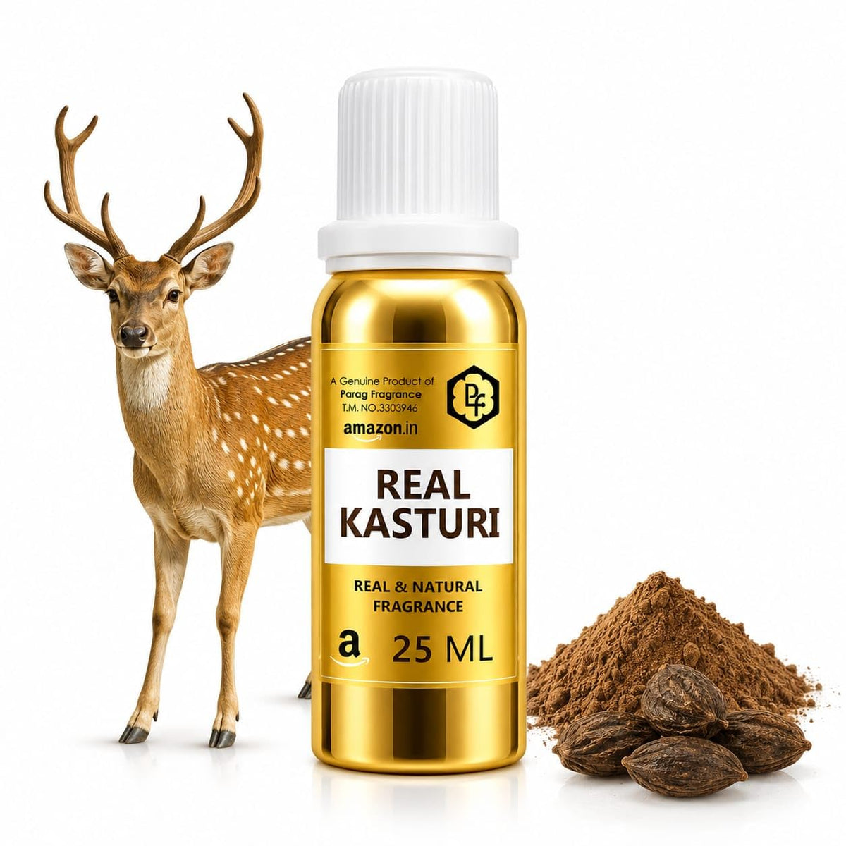 Parag Fragrances 25ml Premium Alcohol Free Attar For Unisex (Real Kasturi)