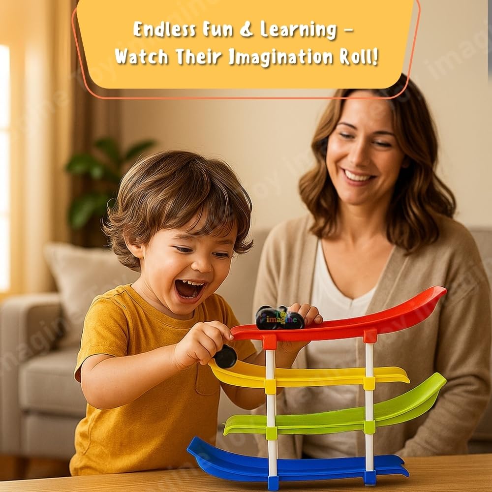 Toy Imagine 4-Level Car Ramp Racer Toy with 4 Cars