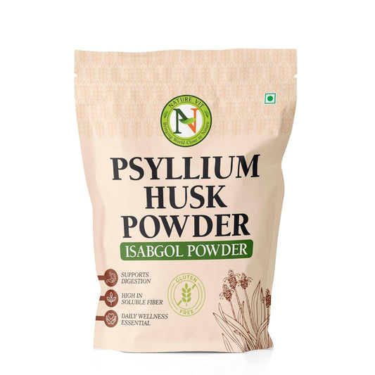 NatureVit Psyllium Husk Powder 1 kg | Natural Fiber Supplement for Digestion & Gut Health | Keto-Friendly & Gluten-Free | Ideal for Low-Carb Baking, Bread & Smoothies