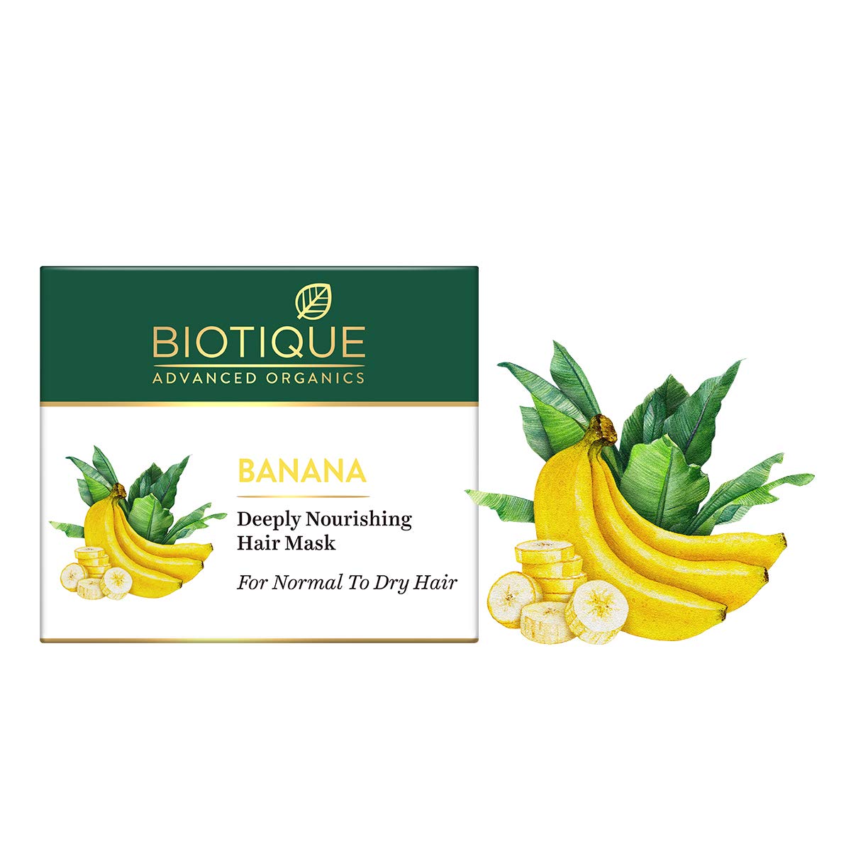 Biotique Banana Deeply Nourishing Hair Mask| Enriched with Natural Banana Extracts | Helps Strengthen, Hydrate & Smooth Normal to Dry Hair | Reduces Frizz, Breakage & Dryness | 175g (Pack of 1)