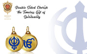 DIVINITI 24K Gold Plated Double-Sided Religious Pendant with Premium Gift Box, Spiritual Locket for Men & Women, Devotional Jewellery for Gifting & Everyday Wear | Khanda Sahib & Ek Onkar