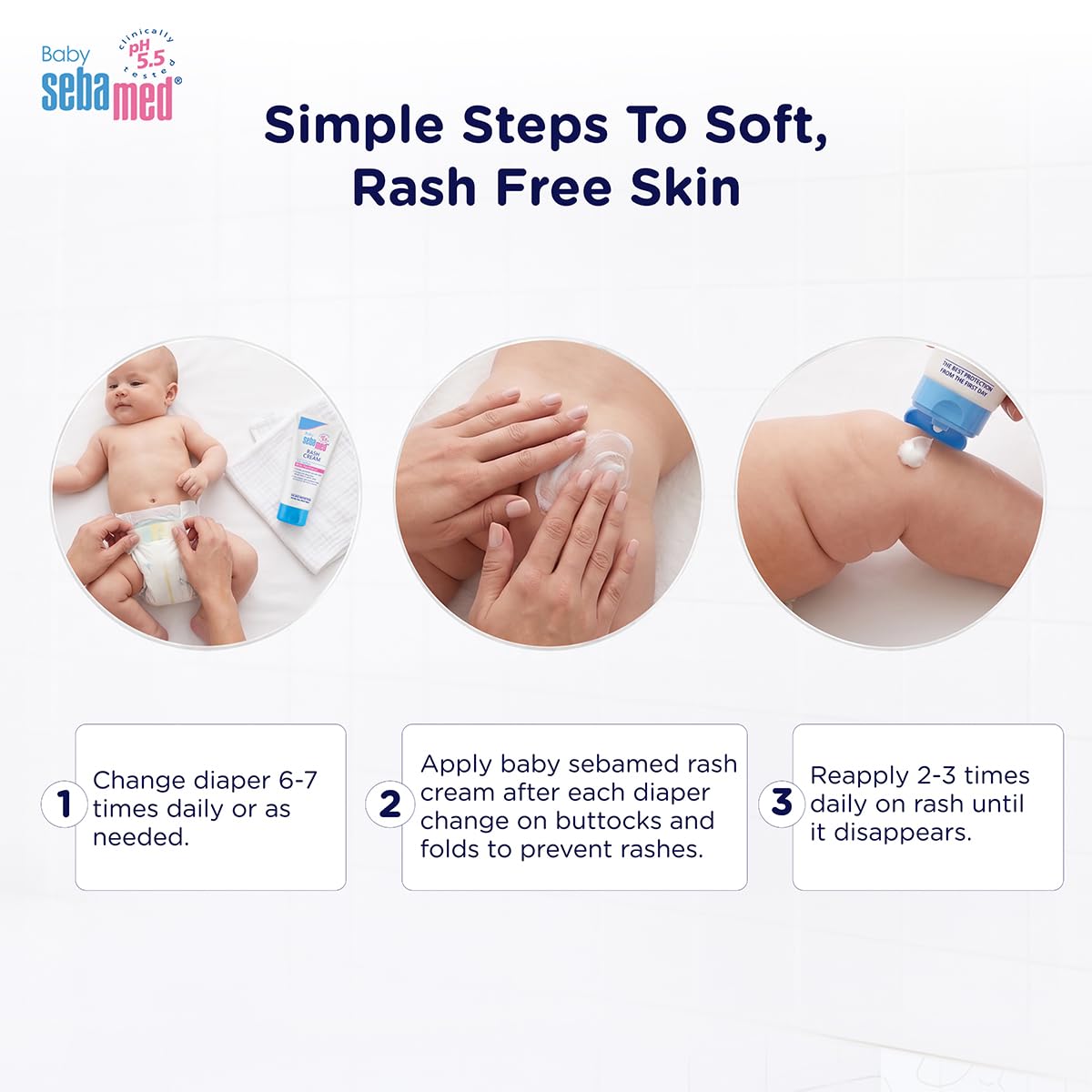 Sebamed Baby Rash Cream|pH 5.5|Ideal for Diaper Rashes|50 ml