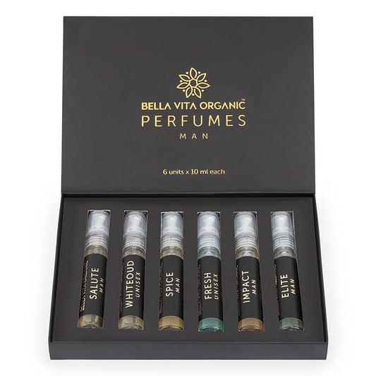 Bella Vita Luxury Organic Luxury Woman Liquid Eau De Parfum Gift Set For Women, 4X20Ml With Date & Luxury Man Perfume Gift Set For Men, 4 X 20Ml With Klub