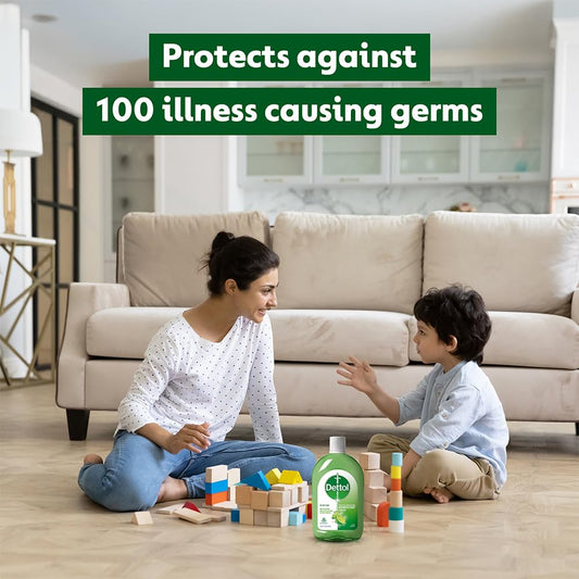 Dettol Liquid Disinfectant for Floor Cleaner, Surface Disinfection, Personal Hygiene (Lime Fresh, 550ml) (Pack of 2)