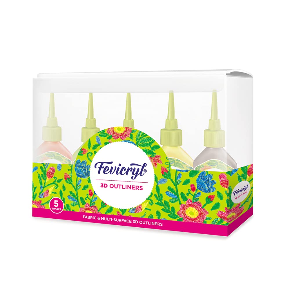 Fevicryl Sunflower Kit + 3D Outliners Kit Glitter