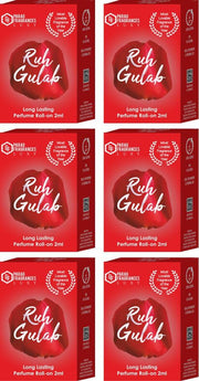 Parag Fragrances Ruh Gulab Attar Combo Pack (2ml x 6pc)