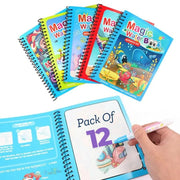 Toy Imagine Magic Water Drawing Book for Kids, Pack of 12