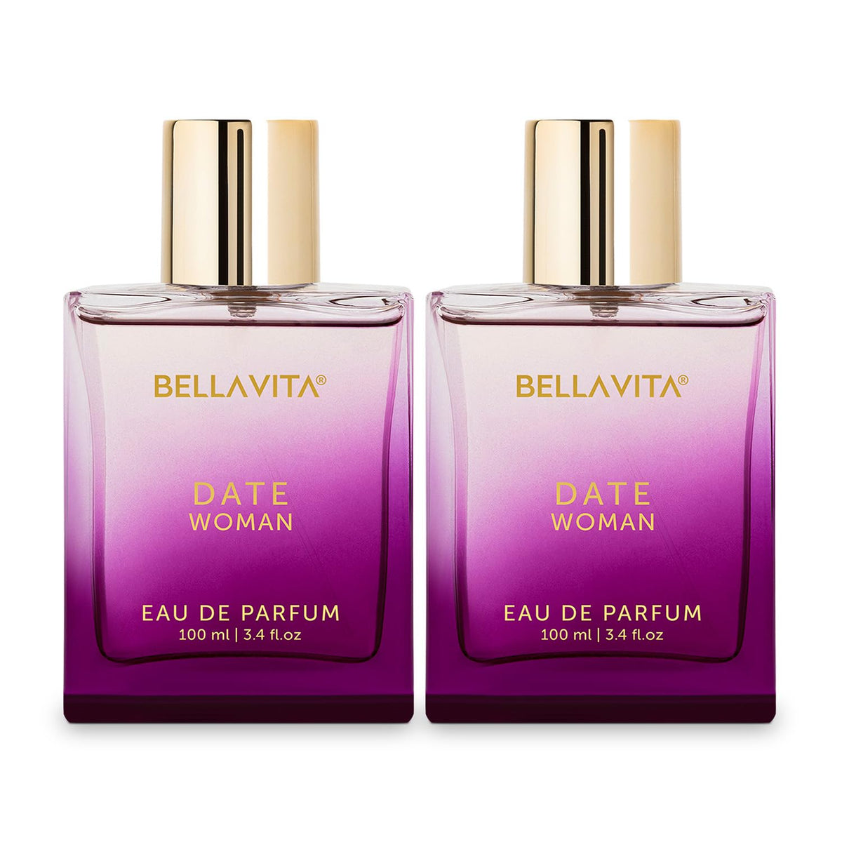 Bella Vita Luxury Date Woman Long Lasting Perfume for Women | EDP 2 x 100ml | Pink Pepper, Jasmine & Vanilla | Floral, Woody & Fruity Premium | Fragrance You’ll Love