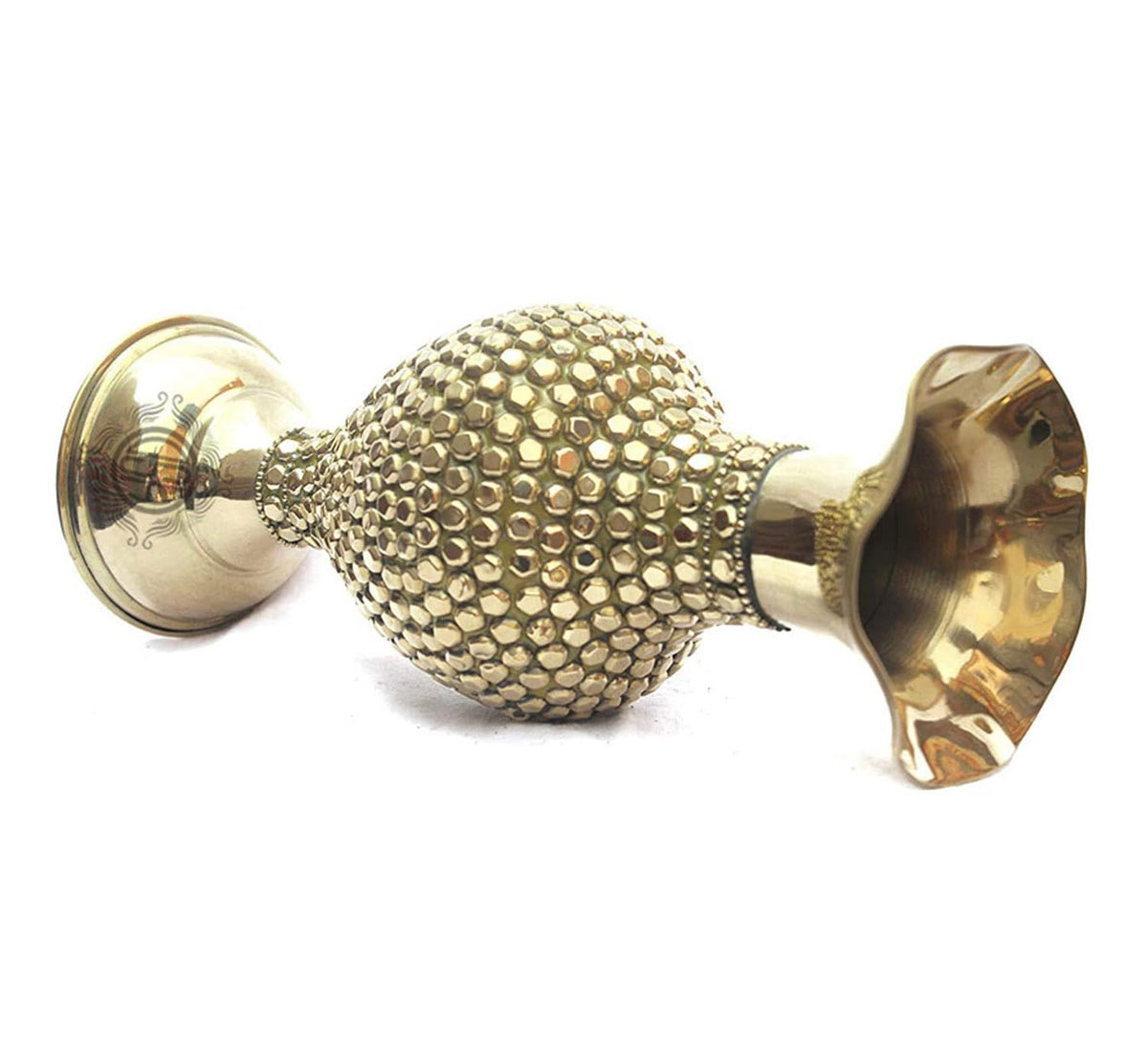 DSH Brass Flower Vase for Drawing Room and Bed Room Decoration Centerpiece for Table Flower Decorative showpiece (Medium)