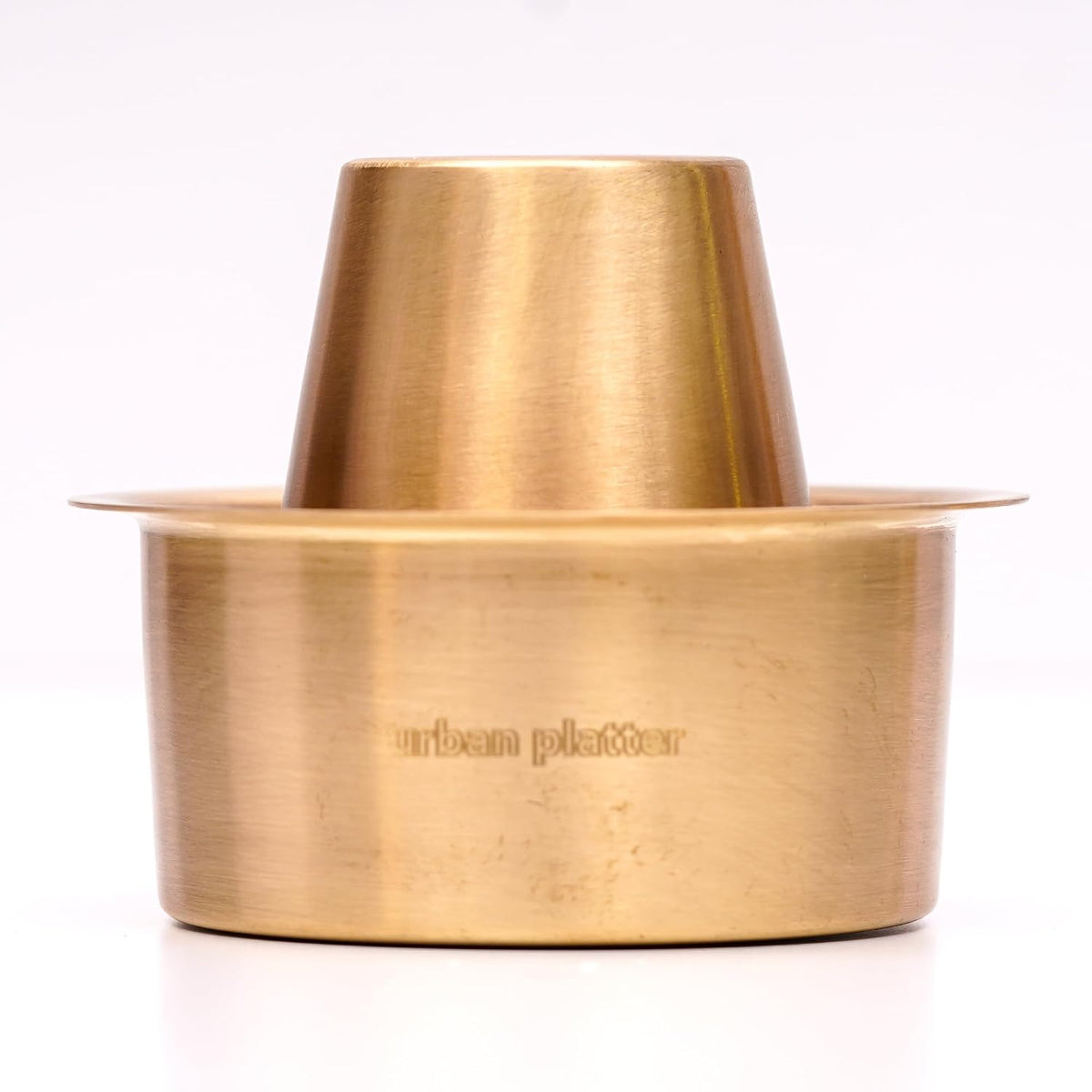 Urban Platter Brass South Indian Filter Coffee Experience Set (Filter, Dabara Vati and 1 Spoon in Brushed Brass Finish)
