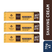 Yardley London Gold Extra Moisturising Lather Shaving Cream With Aloe Vera| Daily Beard Shaving Cream For Men| Pack Of 3 (91Gm Each)
