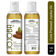 KEYA SETH AROMATHERAPY Jojoba Oil for Face, Body & Hair – Moisturizing, Anti-Aging, Sunburn Care, Hair Growth with Flavonoids, Vitamin A & E 100ml