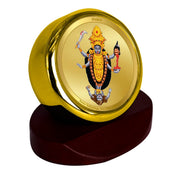 DIVINITI 24K Gold Plated Religious Car Dashboard Frame | Premium God Idol Frame for Car, Home Mandir & Office Table | Spiritual Gift, Decorative Showpiece | Maa Kali