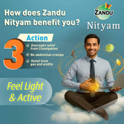 Zandu Nityam 30 Tablets Pack of 3 | Ayurvedic Laxative | Overnight relief from constipation | Relief from Gas, Acidity & Bloating | No Stomach Cramps