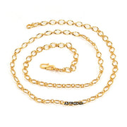 ASTRODIDI Gold Plated Chain | 24 Inch Stylish Light Weighted Golden Brass Neck Chain For Girls Women Men Boys (CHAIN-BALA-11)