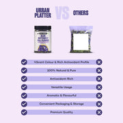 Urban Platter Butterfly Pea Flower Tea, 40g (Rich in Antioxidants, Caffeine Free Herbal Tea, Aparajita/Shankhpushpi Flower Tea, Natural Blue Colour Tea for Drinks, Cocktails & Mocktails)
