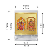 DIVINITI 24K Gold Plated Religious Car Dashboard Frame | Premium God Idol Frame for Car, Home Mandir & Office Table | Spiritual Gift, Decorative Showpiece | Padmavathi Balaji