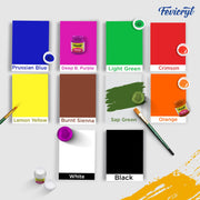 Fevicryl Glass Color kit 1: Glass color + Acrylic Colors