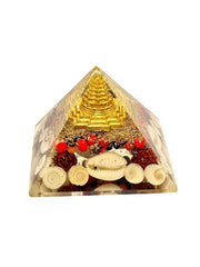 RUDRADIVINE Vaastu Gomati Chakra Lakshmi Shree Yantra Pyramid 2.5×2.5 Inch – Spiritual Wealth Pyramid for Meditation, Prosperity & Positive Energy