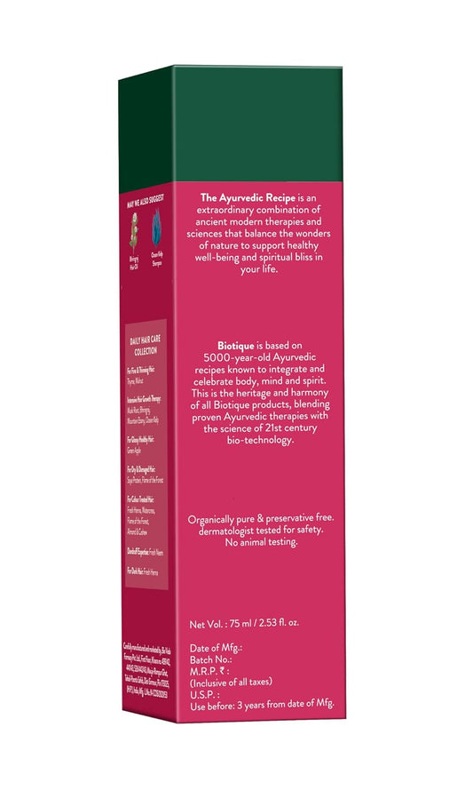 Biotique Mountain Ebony Vitalizing Serum | Prevents Hair Fall & Soothes Scalp| Promotes Hair Growth | 100% Botanical Extracts | Suitable for All Hair Types | 75ml