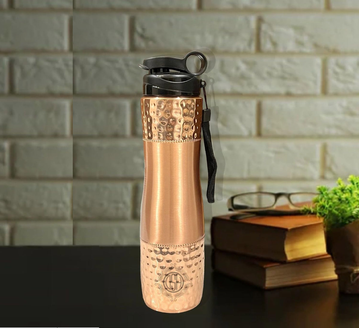 DSH Copper Sipper Bottle Joint Less Leak Proof Pure Copper Water Bottle 700 ML