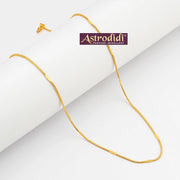 ASTRODIDI Gold Plated Chain | 24 Inch Stylish Light Weighted Golden Brass Neck Chain For Girls Women Men Boys (CHAIN-BALA-02)