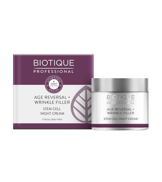Biotique Professional Age Reversal + Wrinkle Filler Stem Cell Night Cream 50gm