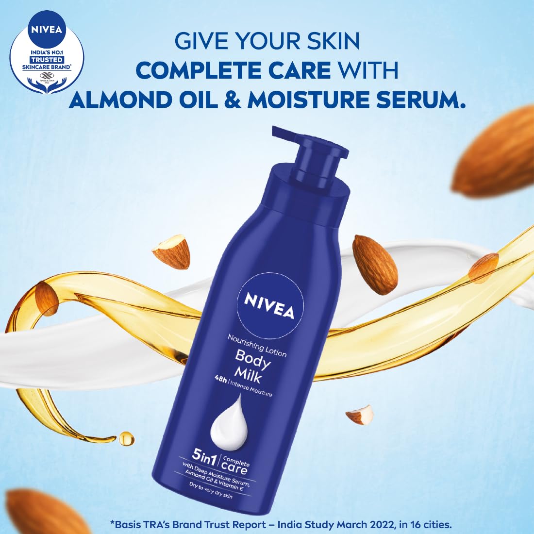 NIVEA Body Lotion 400ml & Powerfruit Shower Gel 250ml [Pack of 3]