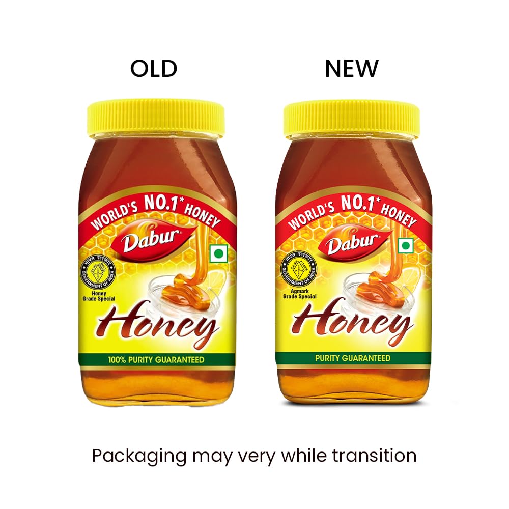Dabur Honey - 1kg | Pure | World's No.1 Honey Brand with No Sugar Adulteration | For Fitness & Health | Natural Immunity Booster | Rich in Antioxidants & Minerals