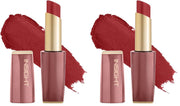 INSIGHT Pure Matte Lipstick - Crush On You| High Pigment, Long Lasting Smooth Matte Finish | Enriched with Vitamin E & Coconut Oil - 3.3 g (Pack of 2)