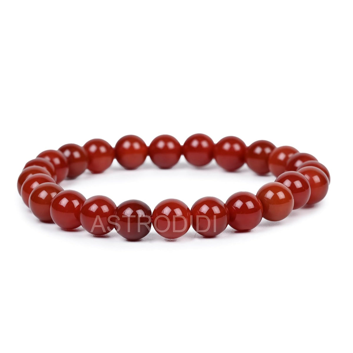 Astrodidi Natural Certified Carnelian Stone Bracelet | Powerful Healing Crystal Gemstone for Motivation, Energy & Sacral Chakra Activation, Boost Self-Confidence | Reiki Feng-Shui Bracelet for Men and Women